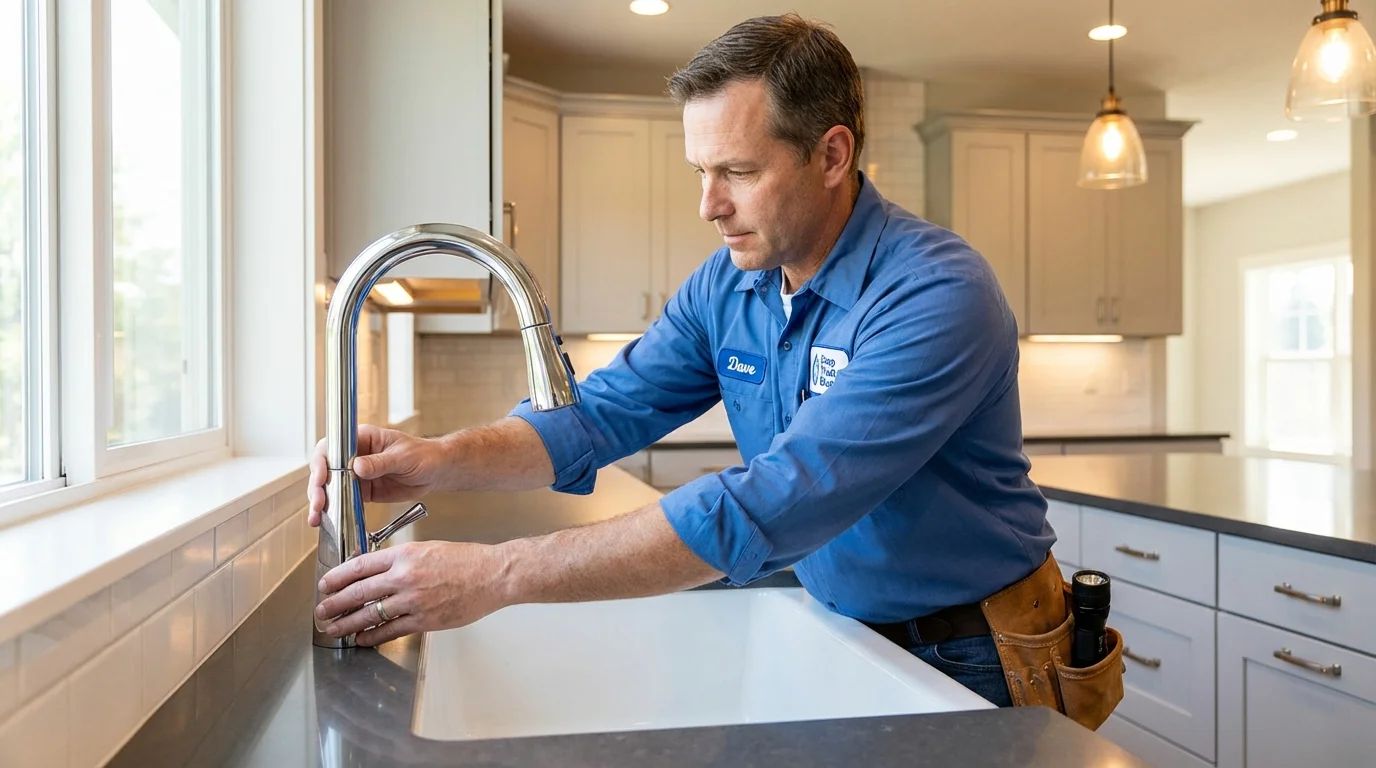 Kitchen faucet installation by Johns Plumbing LLC in Navarre